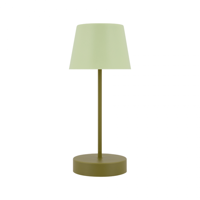 two shade green portable table lamp