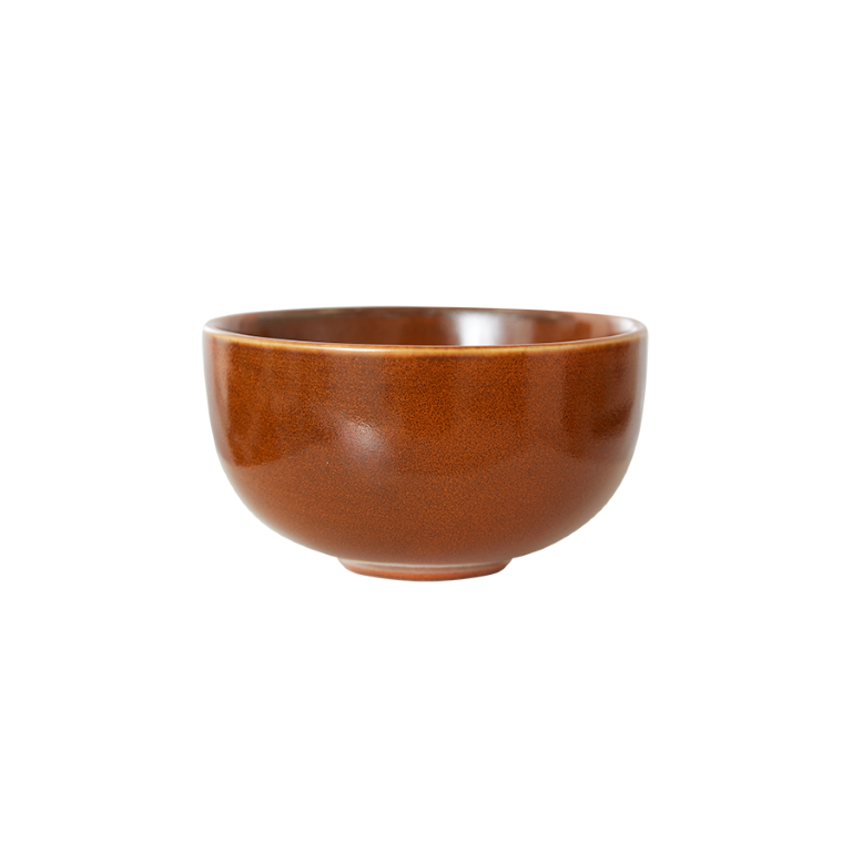 small bowl burned orange
