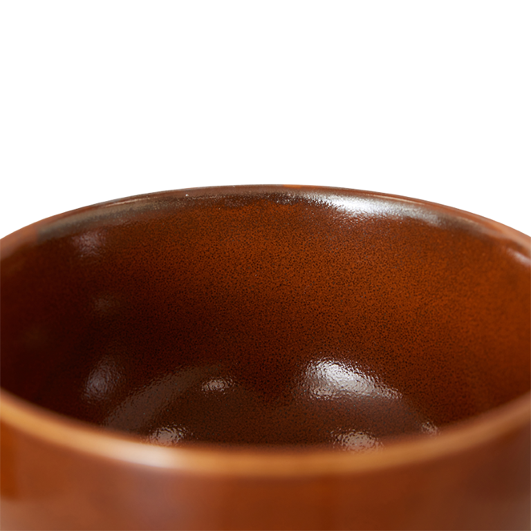 detail of small bowl burned orange