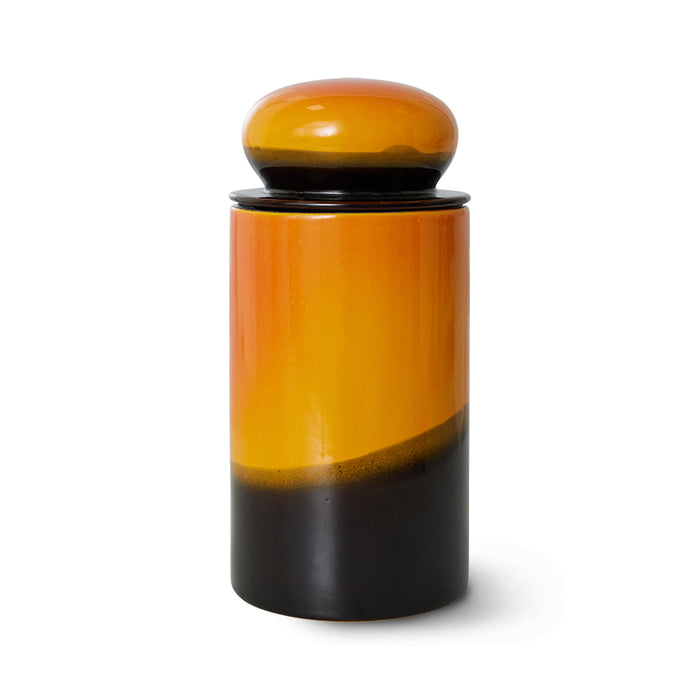 70s ceramics - storage jar sunshine