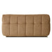 backside of corduroy rib brown double lounger seating bench 