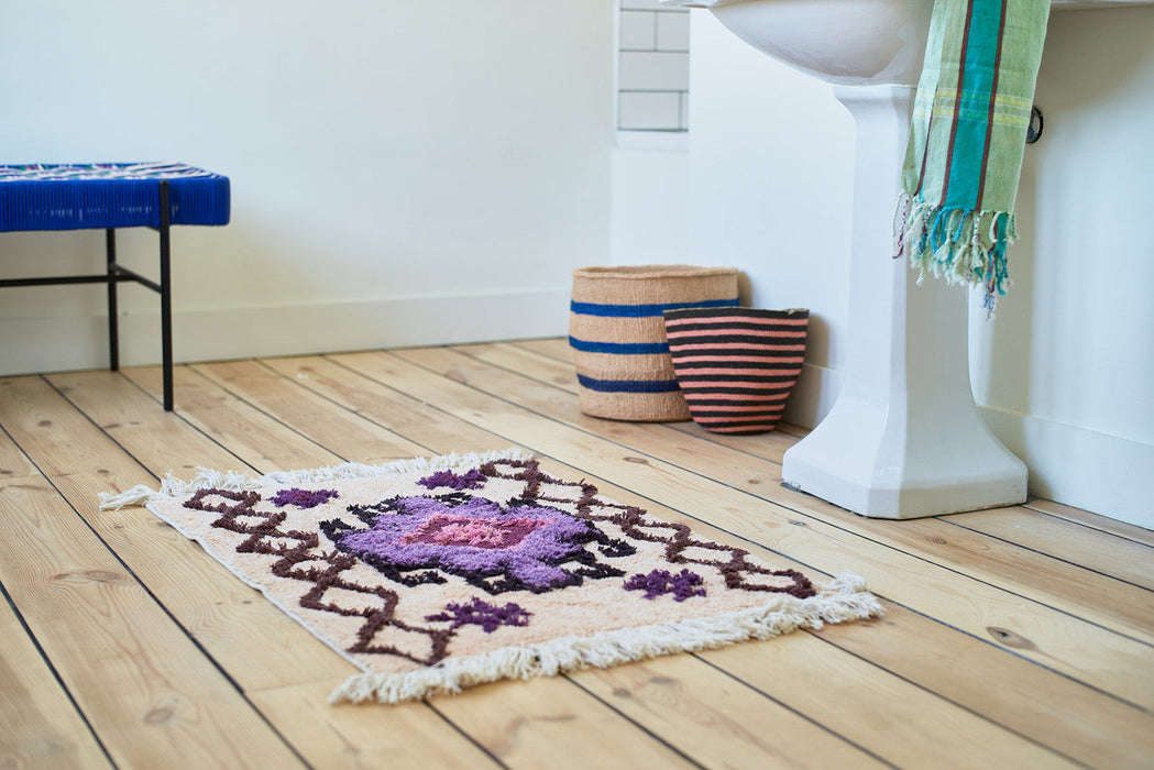 Bohemian bath mat rug - medium