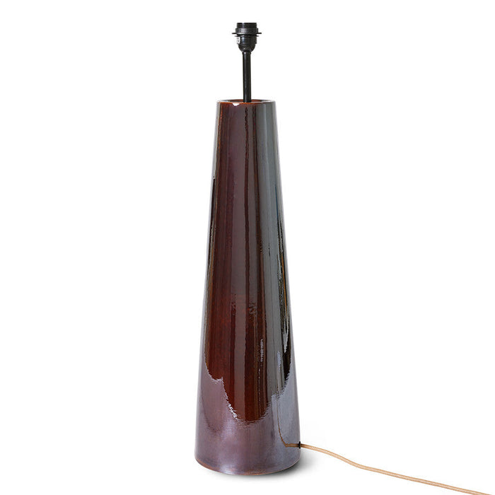 Retro cone floor lamp - brown & swirl shade