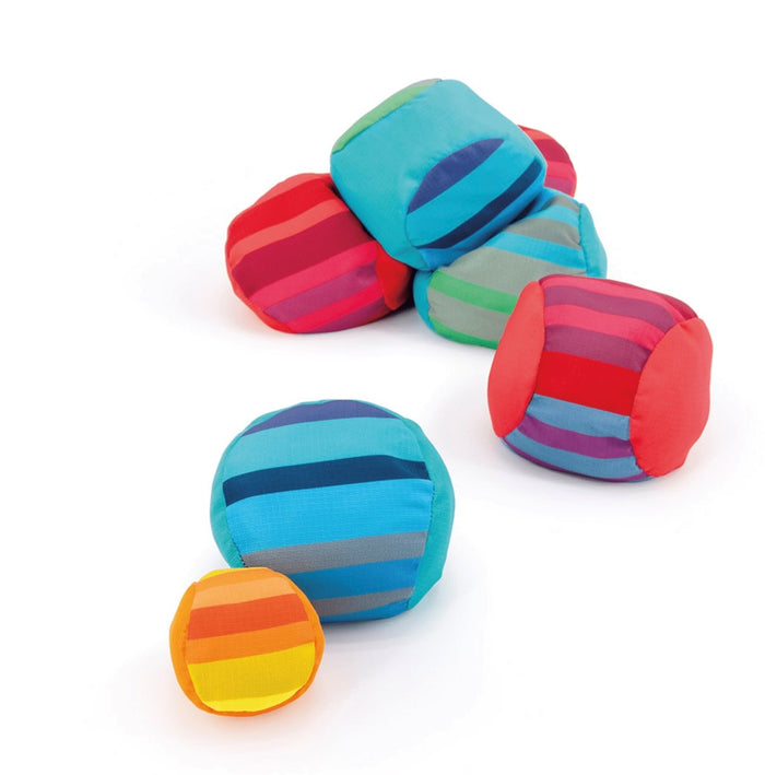 colorful set of soft boccia balls
