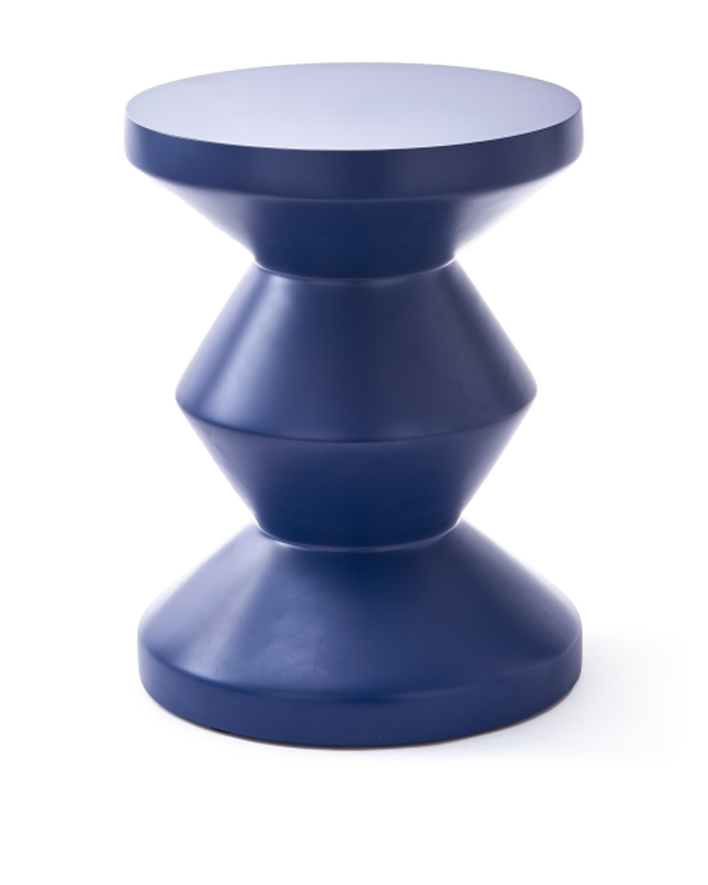 matte blue outdoor accent table