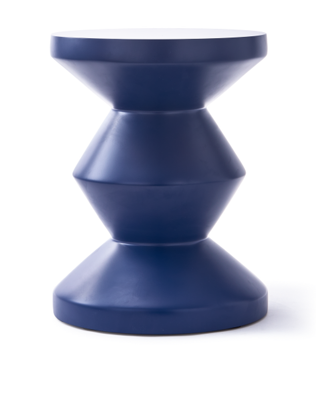 matte blue outdoor accent table