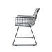 FUR0020 hk living metal wire chair with armrest  in black