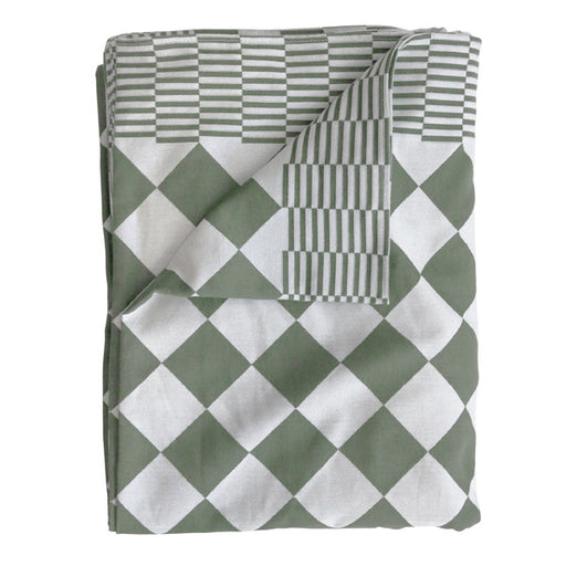 traditional dutch table cloth green and white