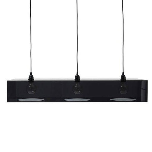 retro vibe dining room chandelier made of black acrylics with 3 fittings