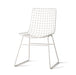 modern industrial style white metal dining chair