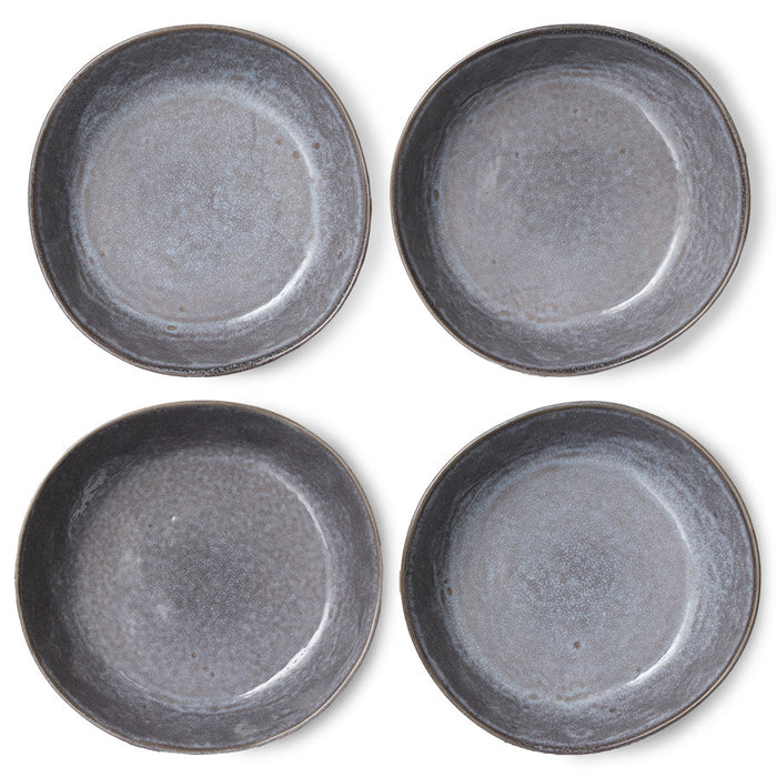 variations of grey rustic bowl when 4 are placed together