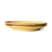 organic shaped side plates in yellow with brown accents