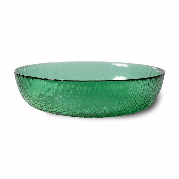 salad side bowl made from green glass