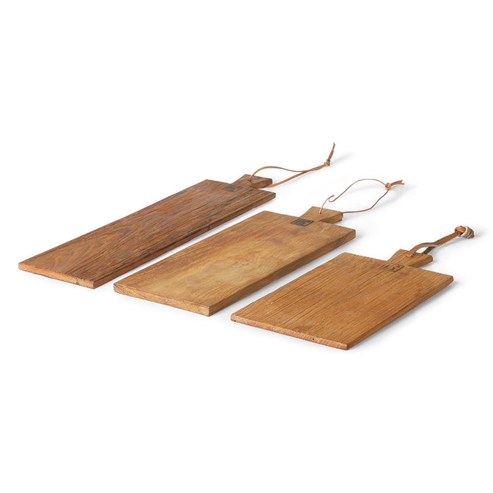 Teak wooden cutting boards (set of 3)