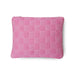 pink checkered pillow