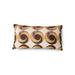 lumbar pillow with brown vintage circles