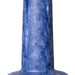 detail of contemporary lava style lamp with blue base and white shade