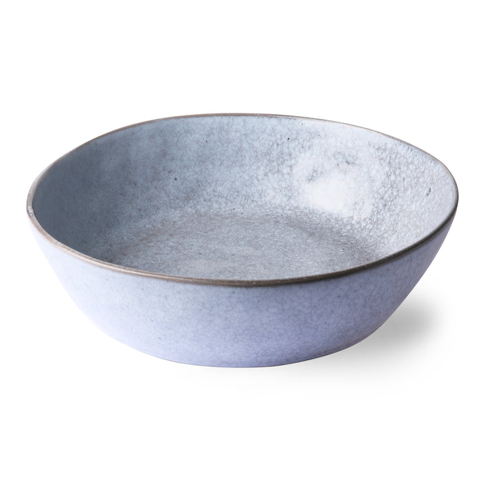 large ceramic bowl in grey tones