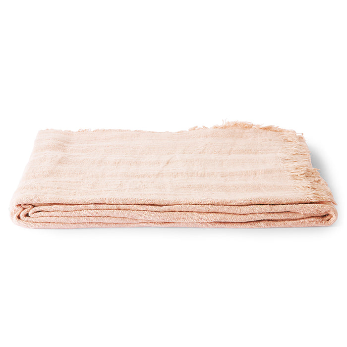 Linen table cloth - salmon