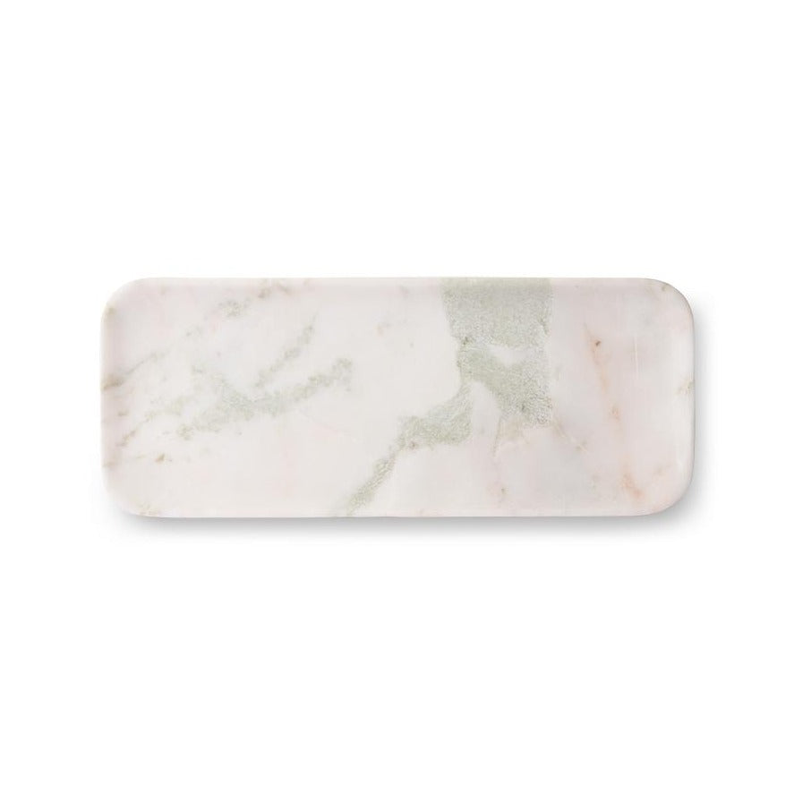 rectangle marble white green and pink  tray