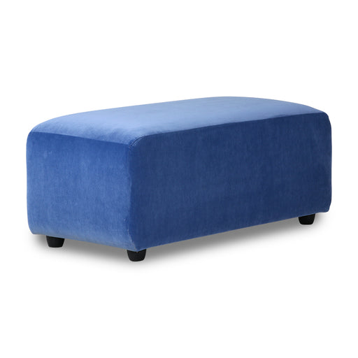 upholstered bench made from royal blue velvet