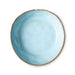aqua blue stoneware pasta bowl Mediterranean style