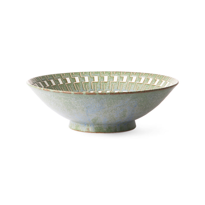 Kyoto ceramics - serving bowl green