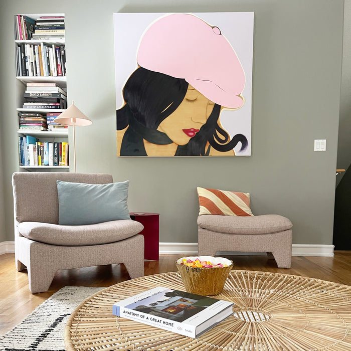 Retro lounge chair - blush pink mélange
