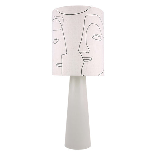 HK living VOL5040+VLK2018 lampshade with faces and grey base