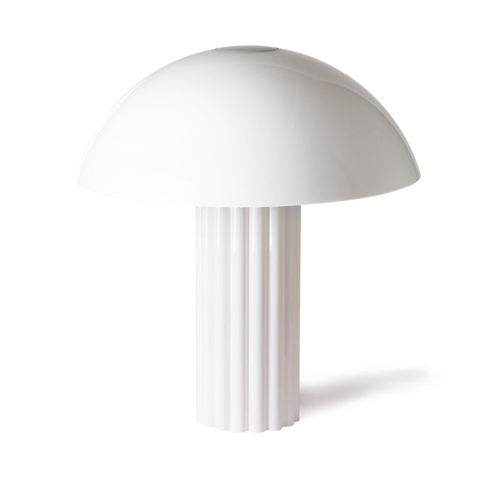 Acrylic cupola table lamp white