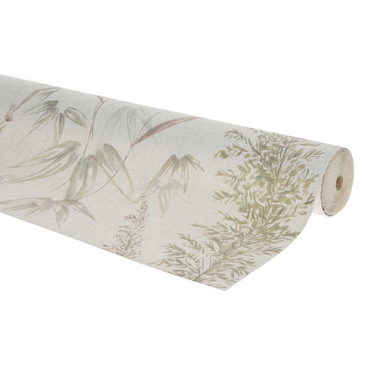 roll vinyl wall paper with a vintage reed design