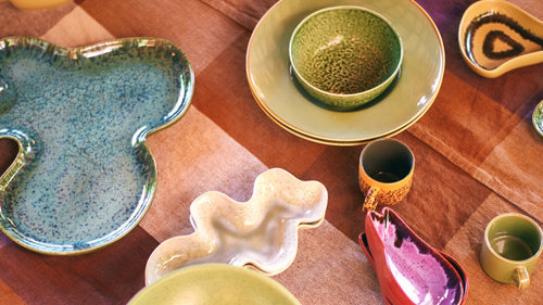 organic shapes shell tableware collection