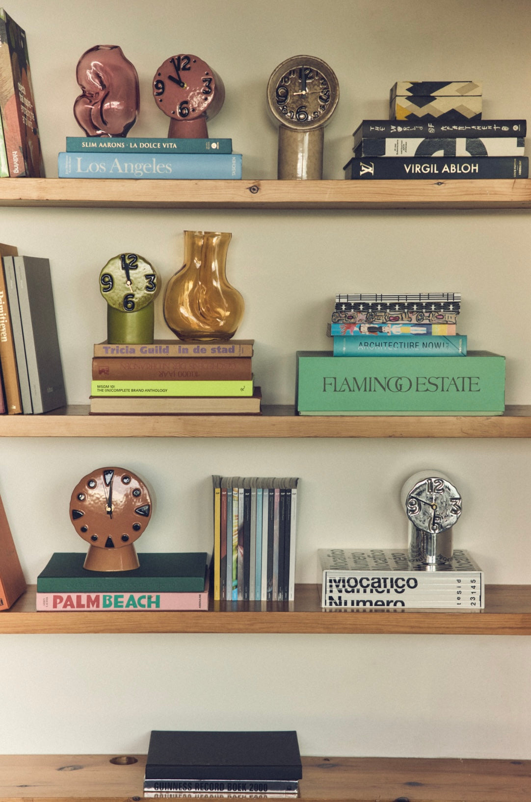 Retro Ceramic Clock Olive