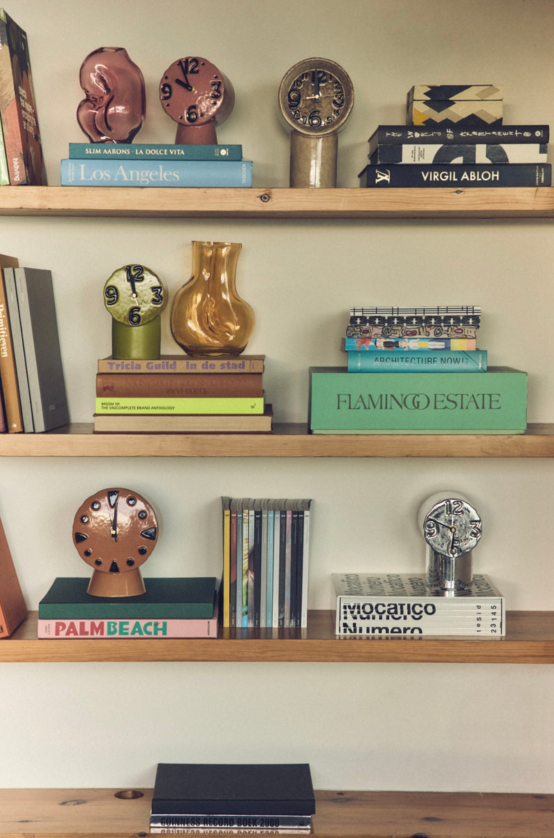 Retro Ceramic Clock Olive