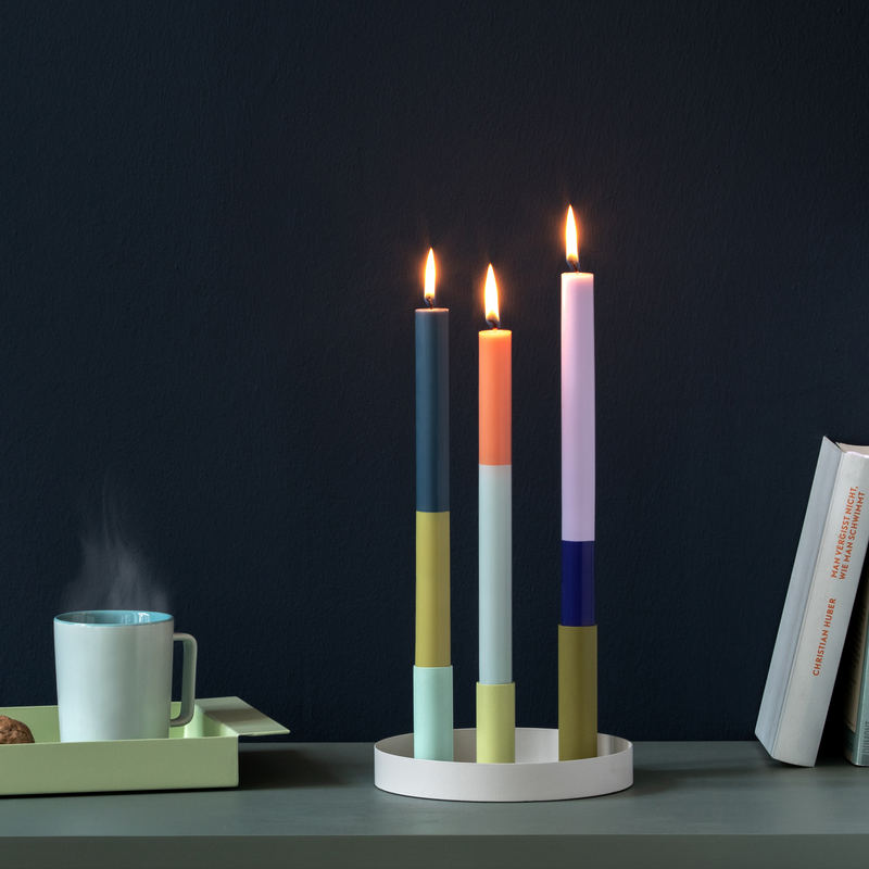 small magnetic tray with candle stick holders