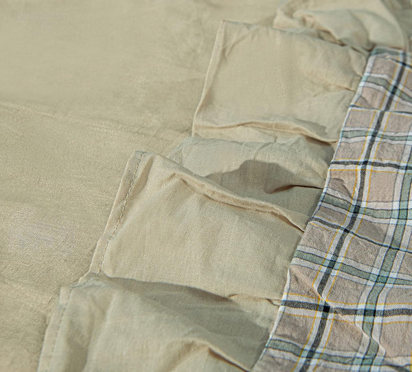 detail of cotton bedding