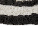 detail round high and low pile black and white bathmat