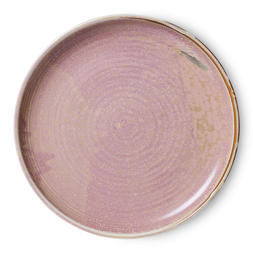 rustic pink dinner plate