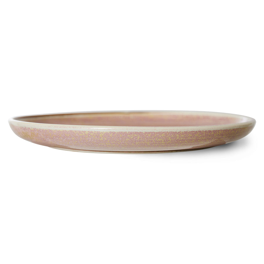 rustic pink dinner plate