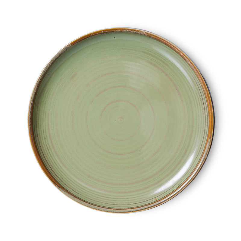 moss green colored side plate