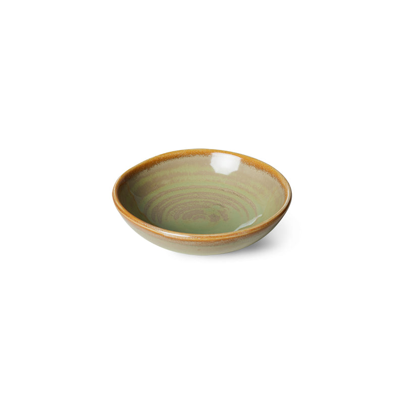 super small flat moss green dish