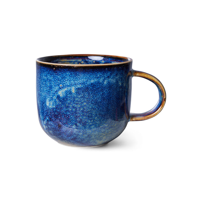 rustic blue large mug with ear