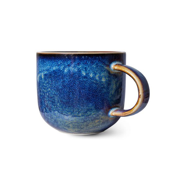 rustic blue large mug with ear