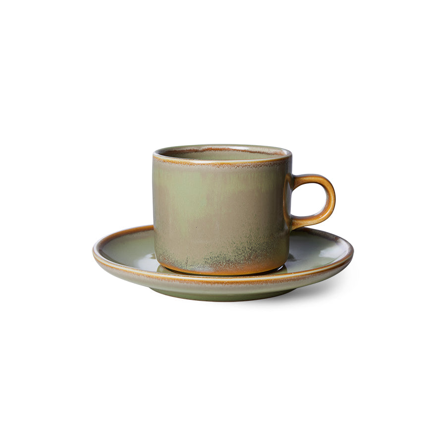 moss green cup and saucer