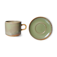 moss green cup and saucer