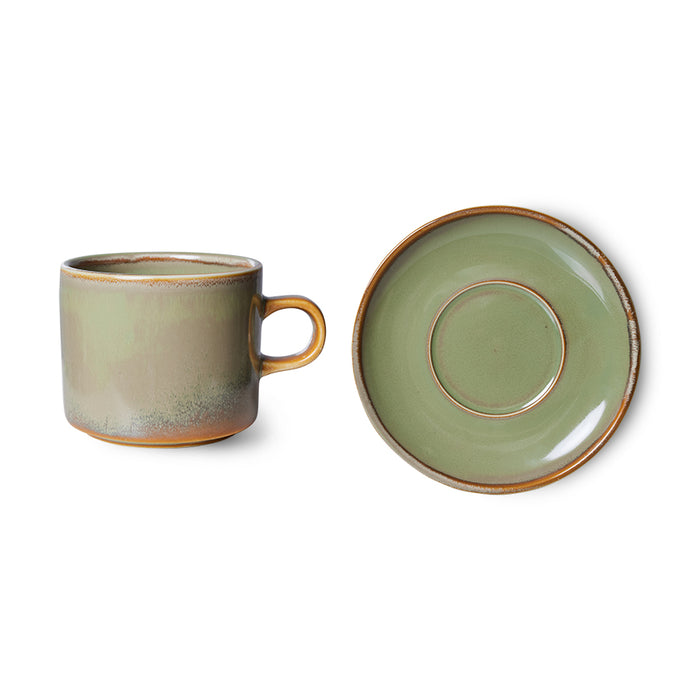 moss green cup and saucer