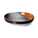 retro style serving bowl in orange black and brown hues