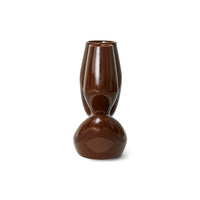 brown colored organic shaped vase sculpture