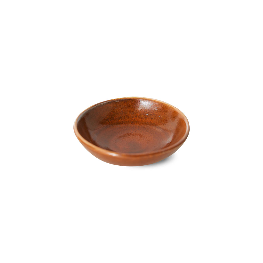 small ceramic bowl orange color