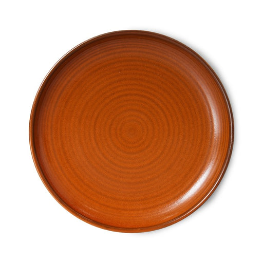 burned orange side plate
